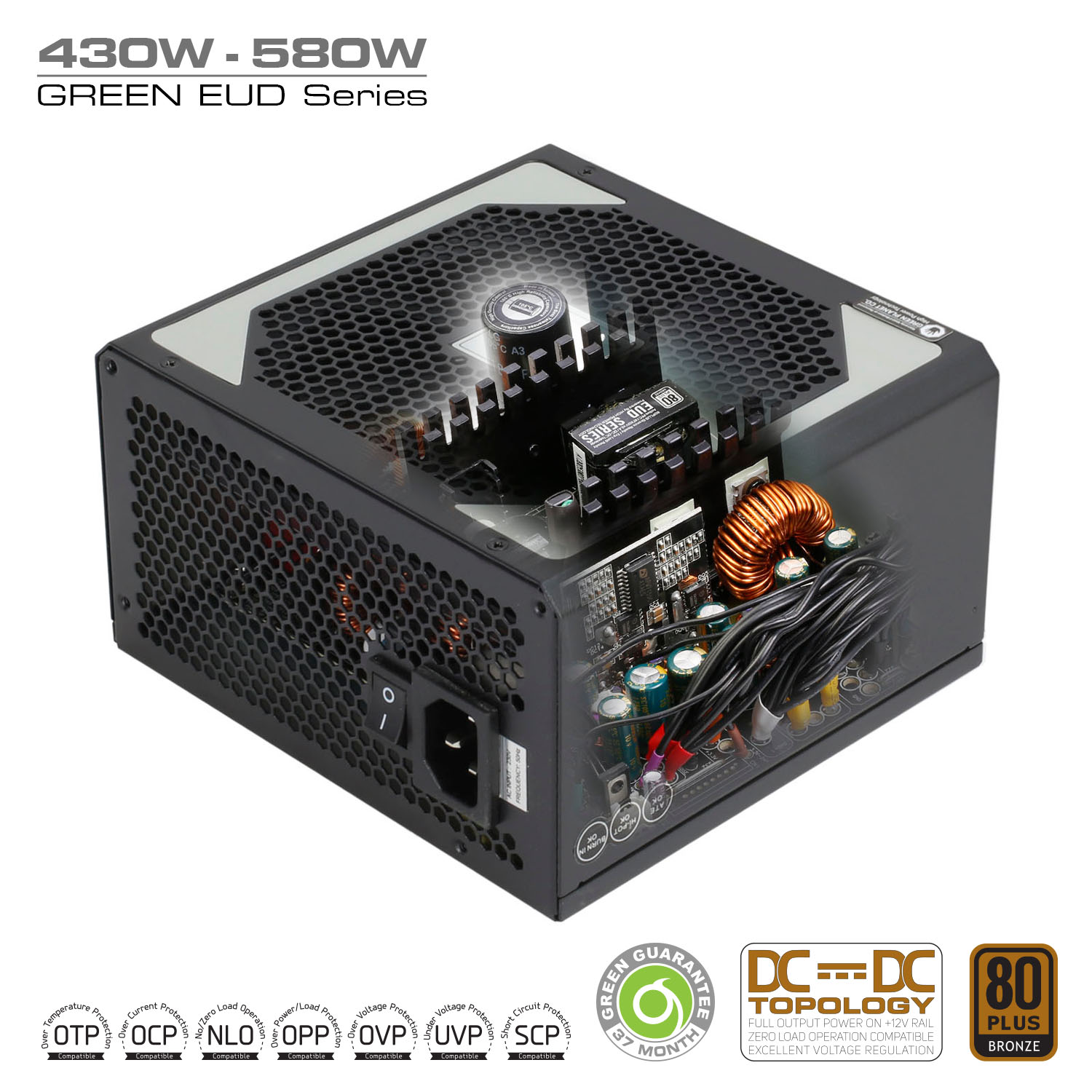 پاور کامپیوتر گرین مدل GP430A-EUD 4 پاور کامپیوتر گرین مدل GP430A-EUD