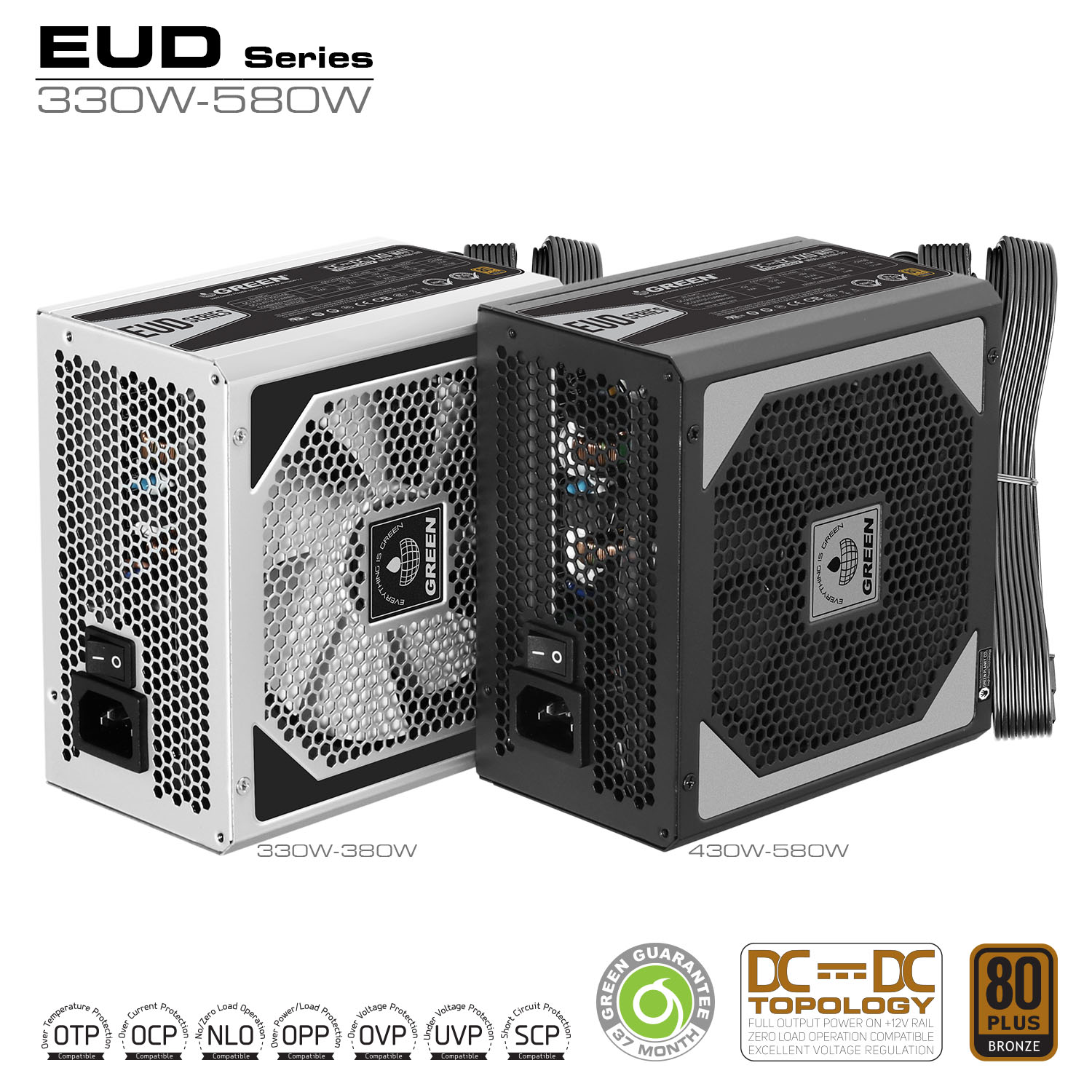 پاور کامپیوتر گرین مدل GP430A-EUD 1 پاور کامپیوتر گرین مدل GP430A-EUD