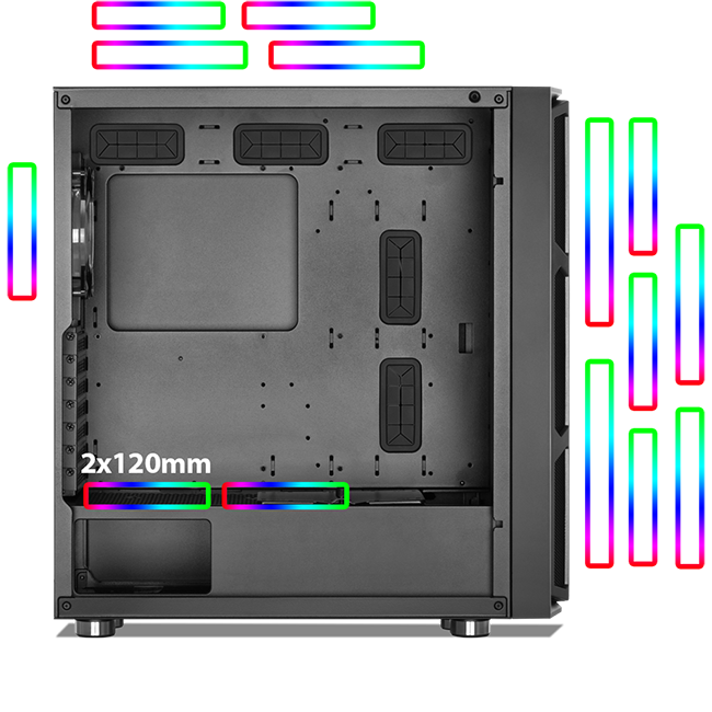 کیس گیمینگ گرین مدل GRIFFIN G6 9 کیس گیمینگ گرین مدل GRIFFIN G6
