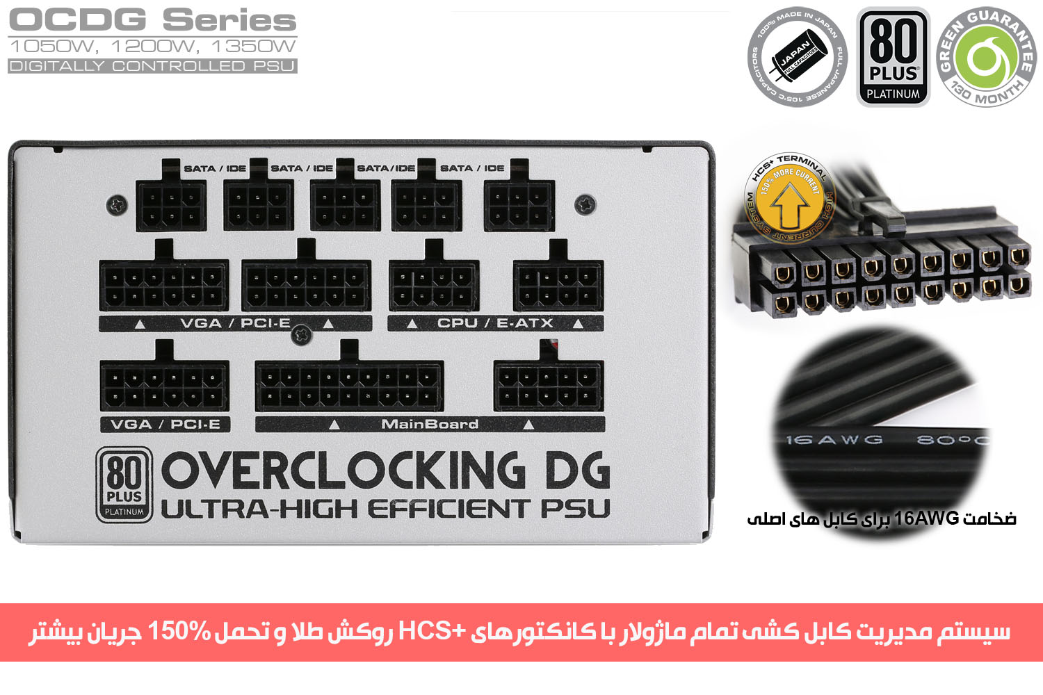 پاور کامپیوتر گرین مدل GP1200B-OCDG