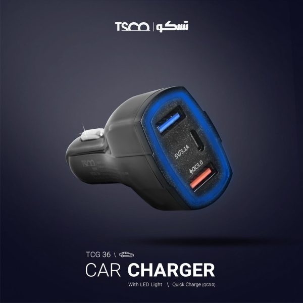 شارژر فندکی تسکو مدل TCG 36 33W