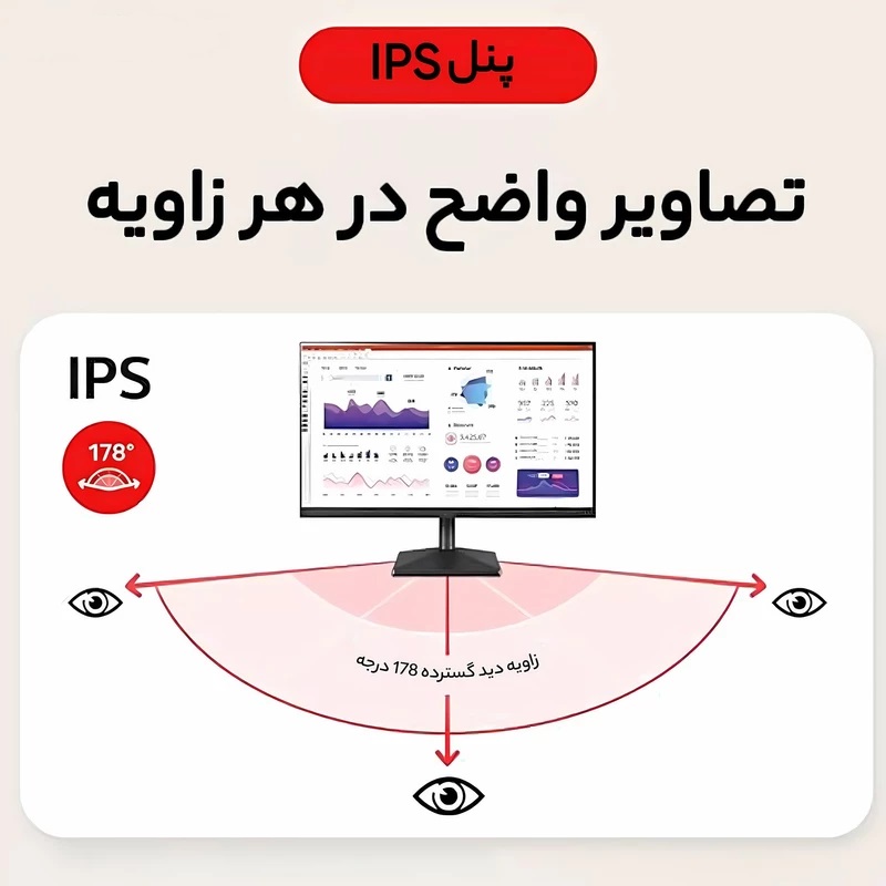 مانیتور ال جی مدل 24MR400-B سایز 23.8 اینچ