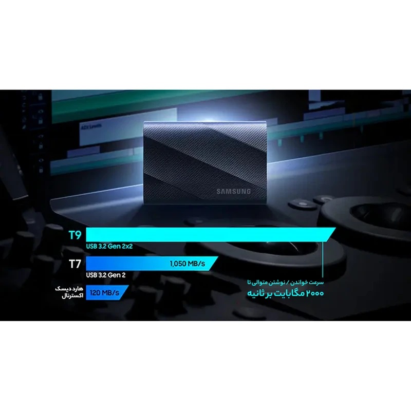 حافظه SSD اکسترنال سامسونگ مدل Portable SSD T9 ظرفیت 4 ترابایت
